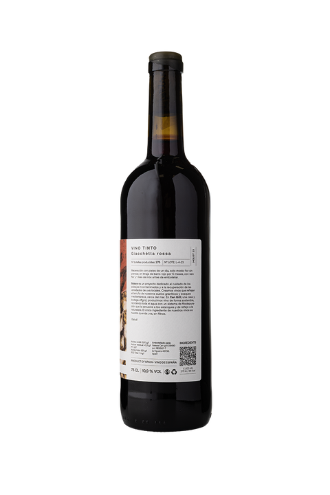 Celler Salace Giacchetta Rossa Rouge - Vins Des Dieux